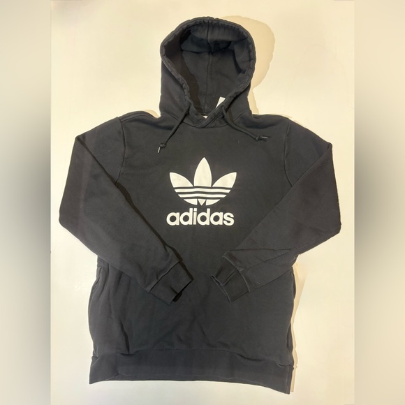 adidas Other - Adidas Medium Black and White Logo Hoodie Zipper Pockets